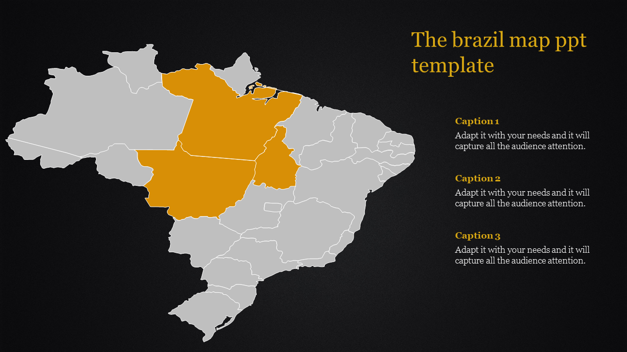 Editable Map PowerPoint Template for Regional Insights