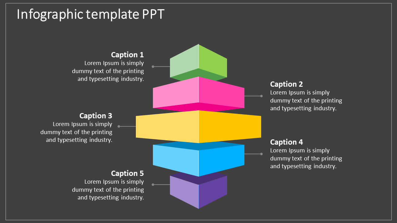 Five Noded Infographic PowerPoint Template for Presentations