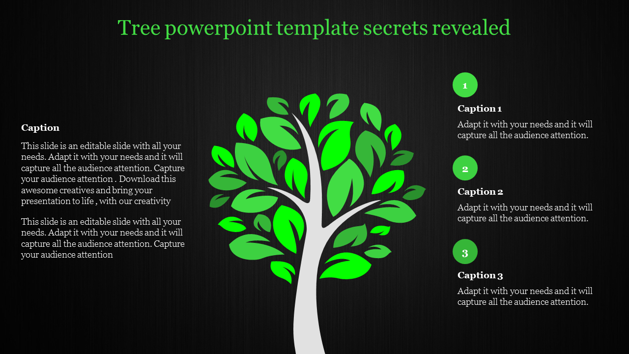 Radium Green Tree PowerPoint Template & Google Slides Theme