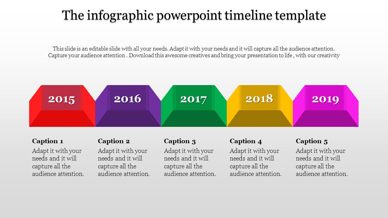 Creative PowerPoint Timeline Template for Project Management