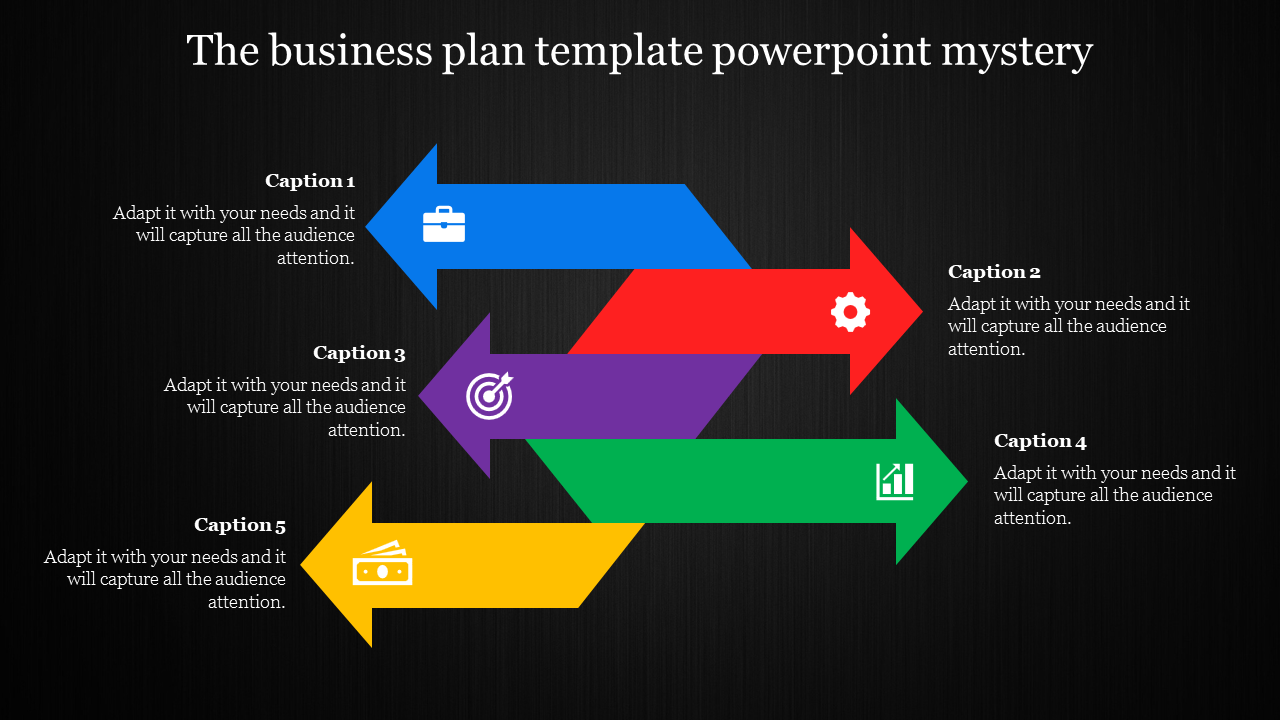 Business Plan PowerPoint Template with Multicolored