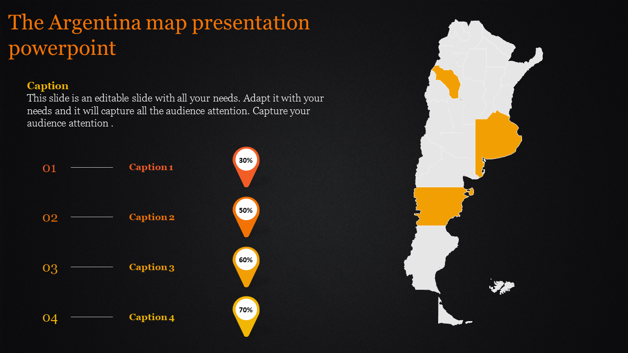 Argentina Map PowerPoint Presentation and Google Slides