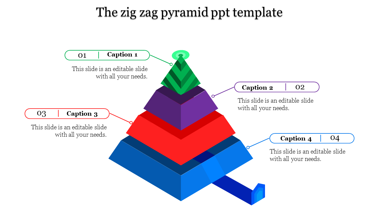 Pyramid PPT Presentation Template for Hierarchical Data