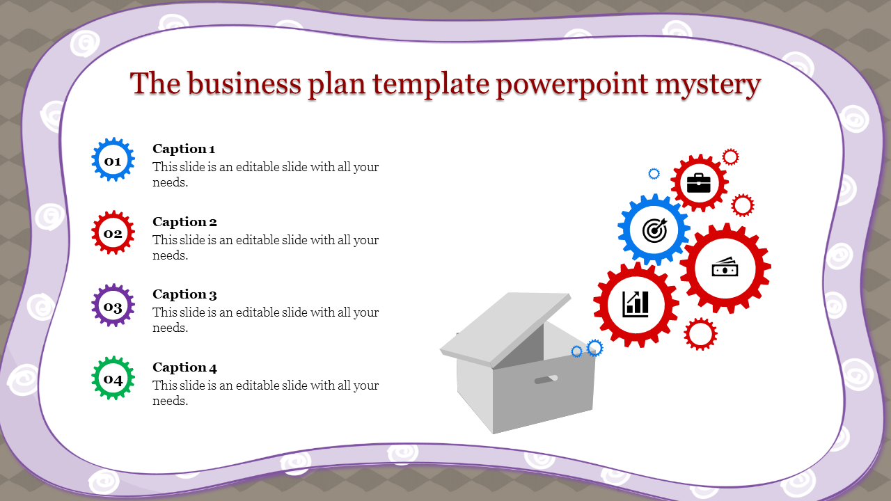 Best Business Plan Template PowerPoint with Four Nodes