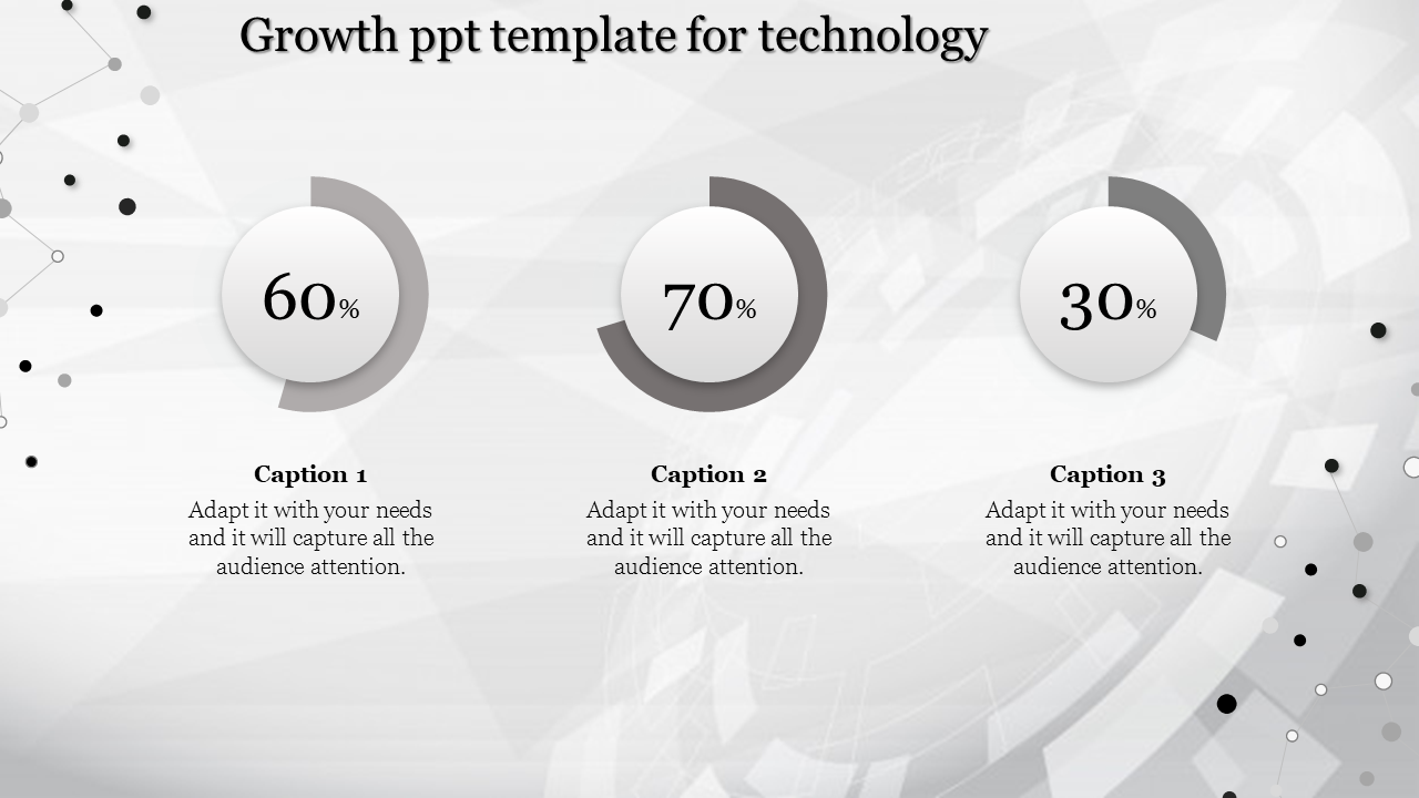 Stunning Growth PPT template and Google Slides Design-Three Node