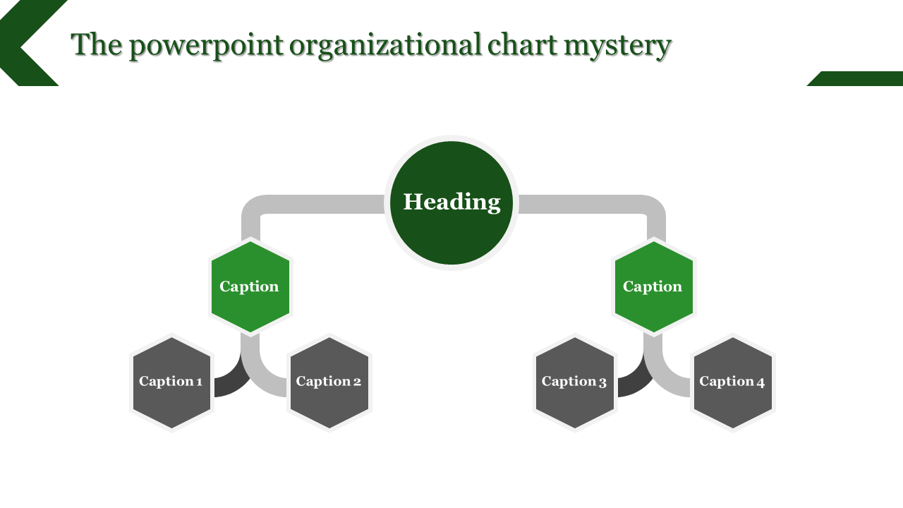 Editable PowerPoint Organizational Chart-Six Hexagonal