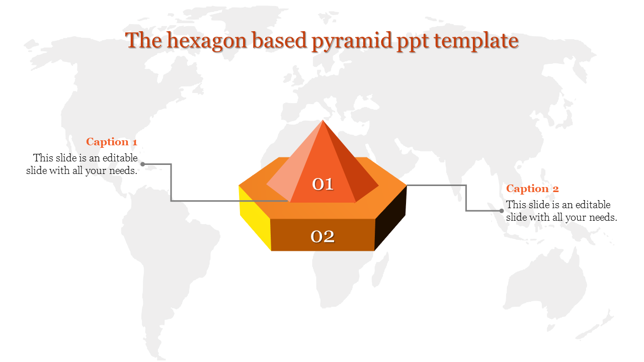 Our Predesigned Pyramid PPT Template With Two Node