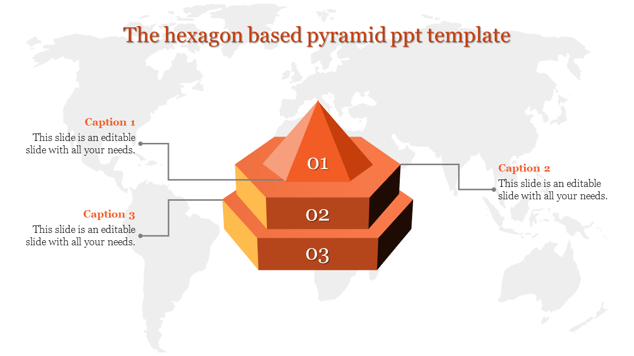 Editable Pyramid PPT Template Slide Design-Three Node