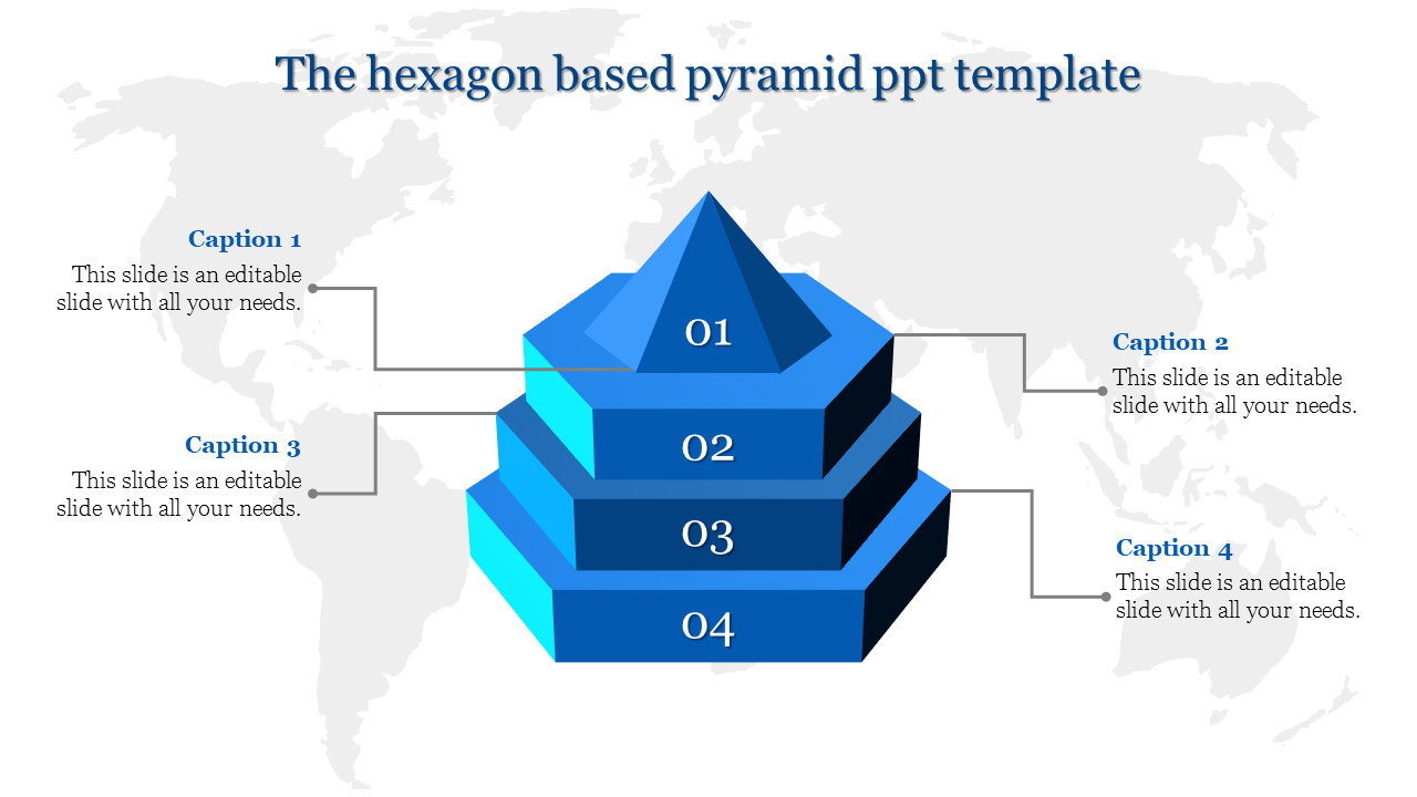 Use Pyramid PPT Template Presentation With Four Node