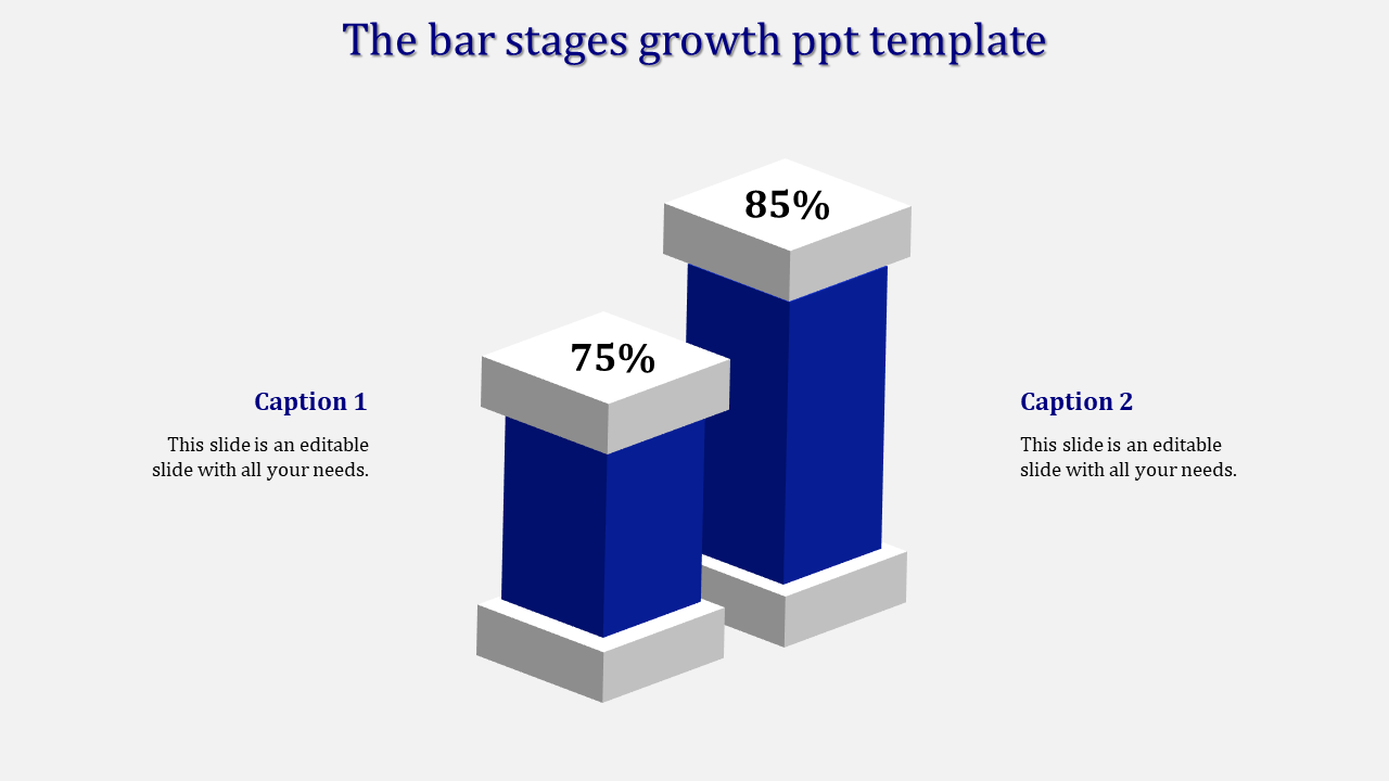 Use Growth PPT Template With Two Nodes Slide Design