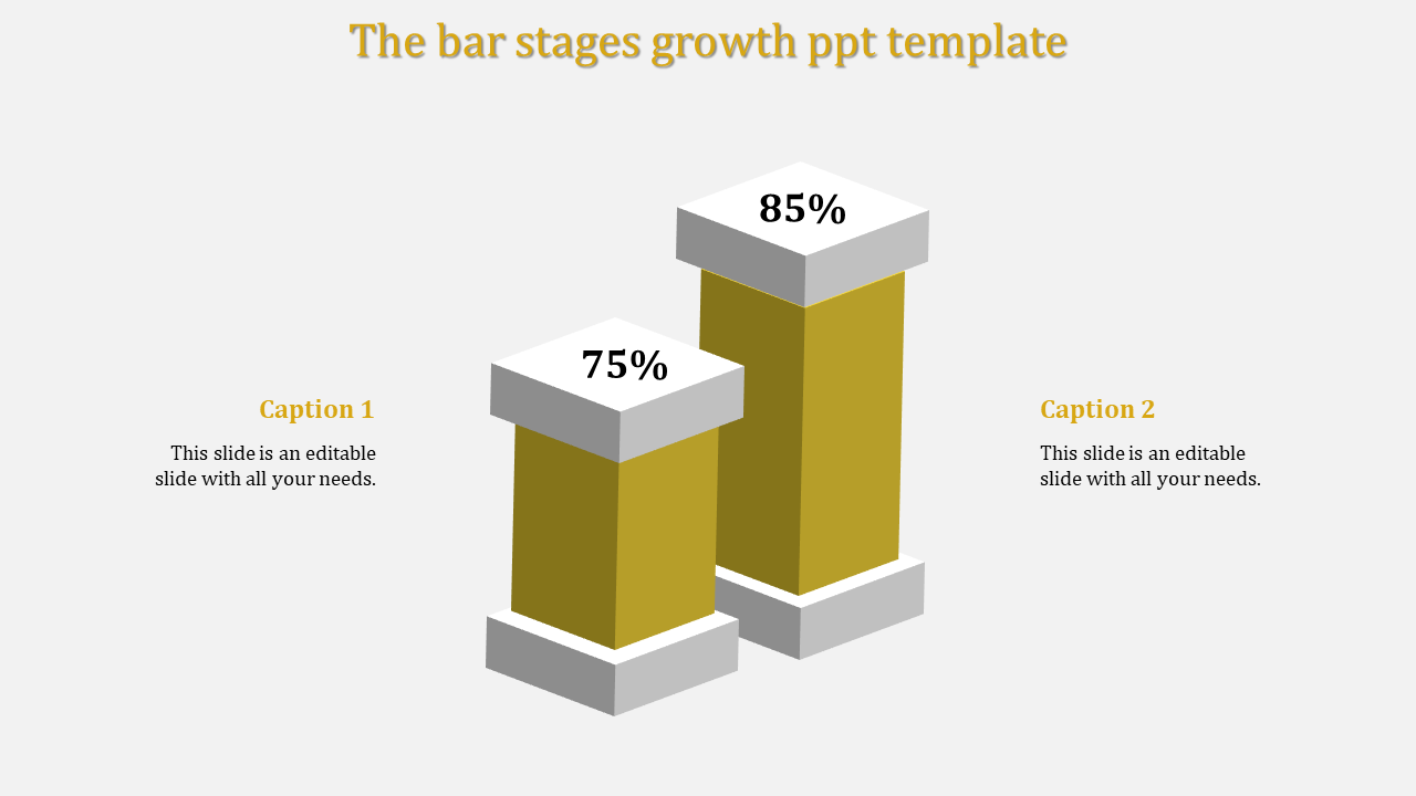 Stunning Growth PPT Template With Two Node Slide Design