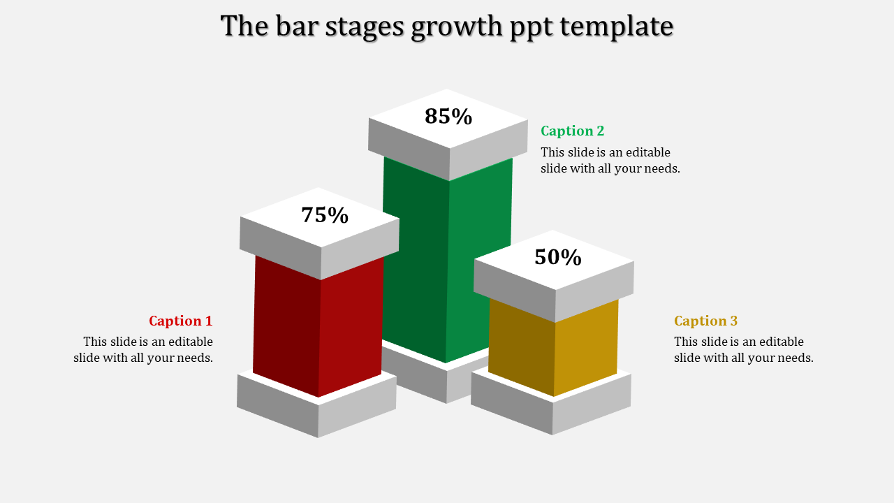 Our Pre Designed Growth PPT Template and Google slides In Multicolor Slide