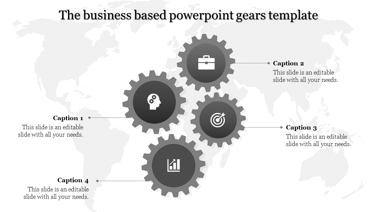 Advanced PowerPoint Gears Template for Engineering Projects