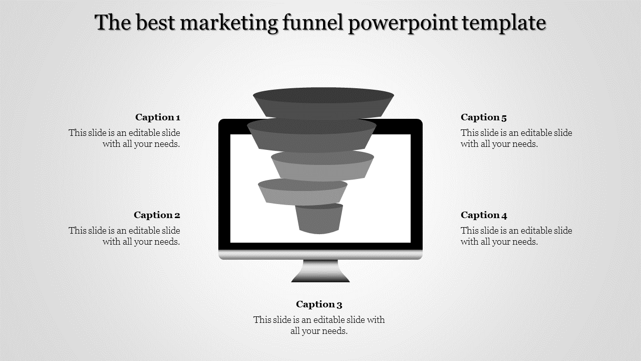 Marketing Funnel PowerPoint Template for Lead Generation