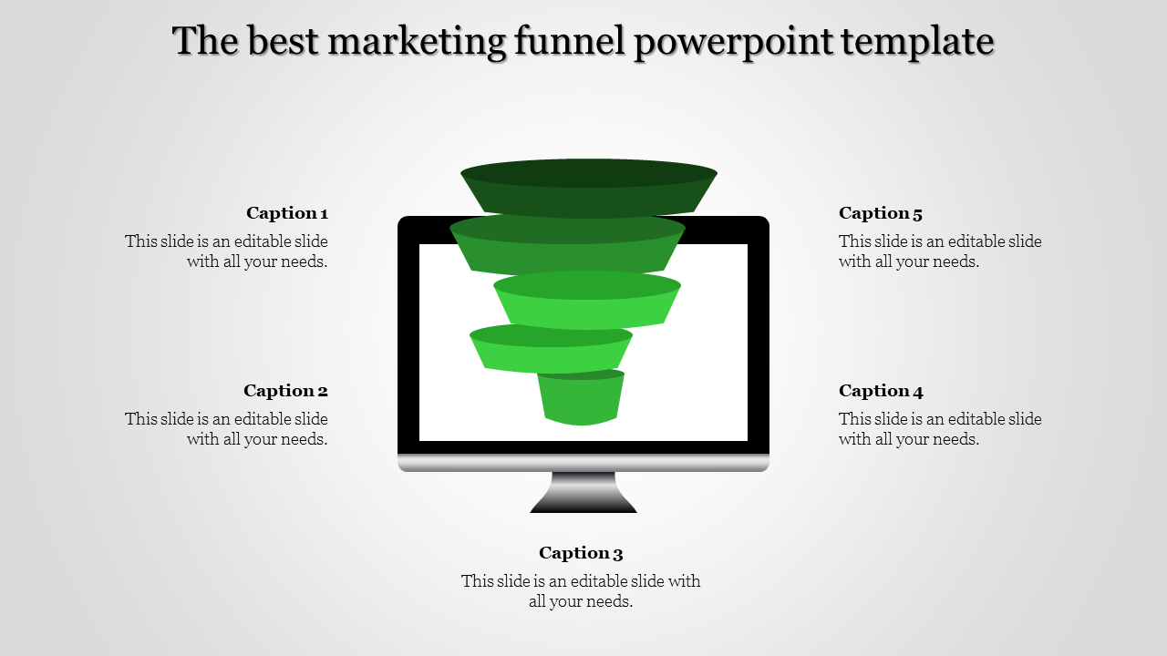 Marketing Funnel PowerPoint Template for Conversion Tracking