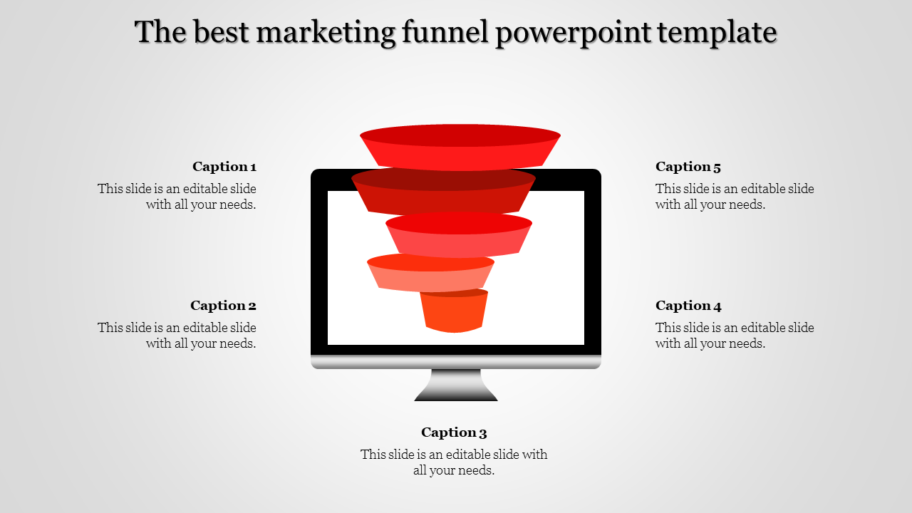 Marketing Funnel PowerPoint Template for Sales Strategies