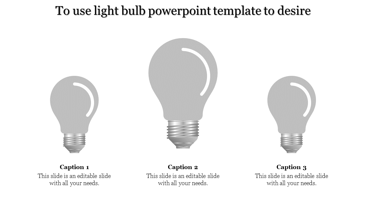 Light Bulb PowerPoint Template for Ideas and Innovation