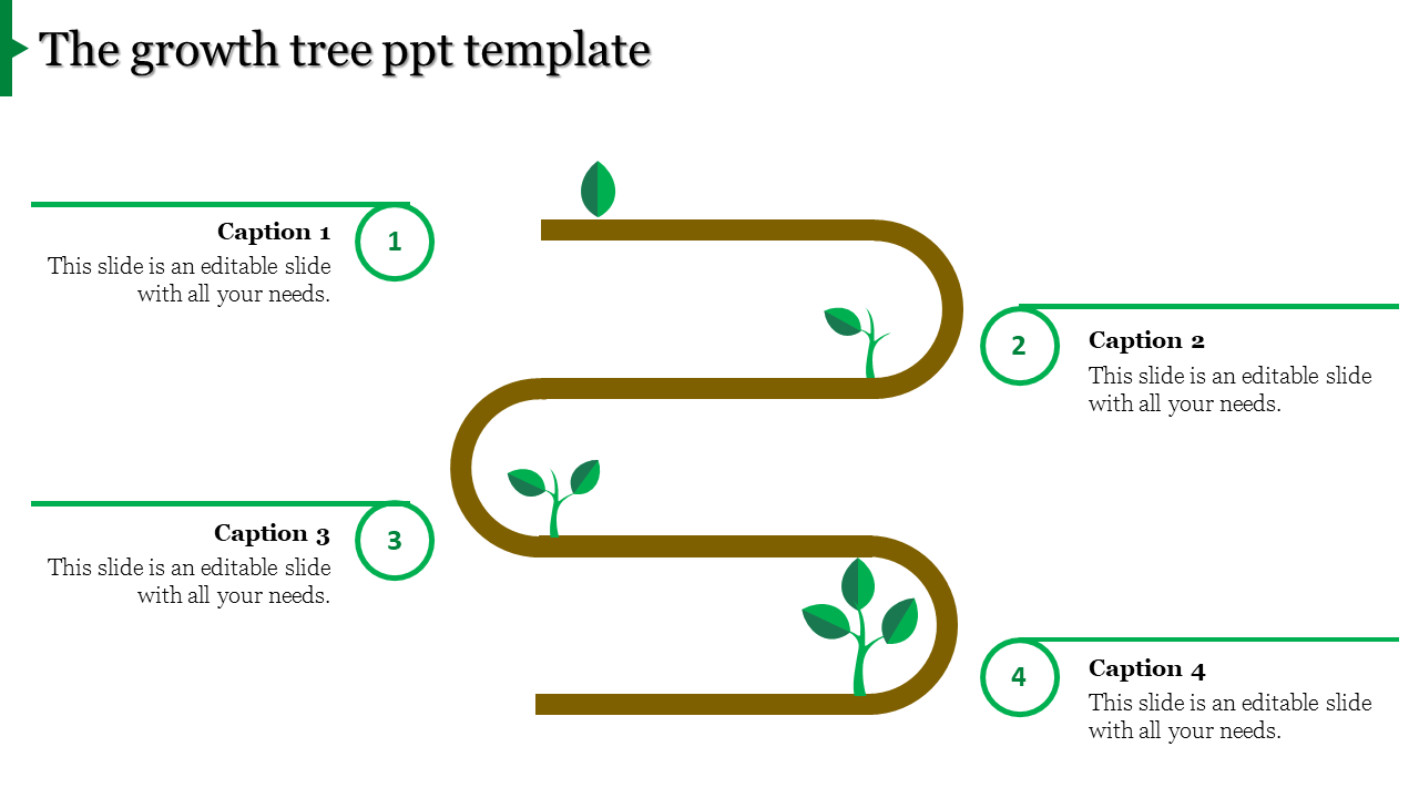 Zigzag Pattern Tree PowerPoint template & Google Slides Theme