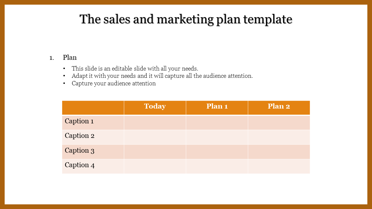 Sales And Marketing Plan Template and Google Slides Themes