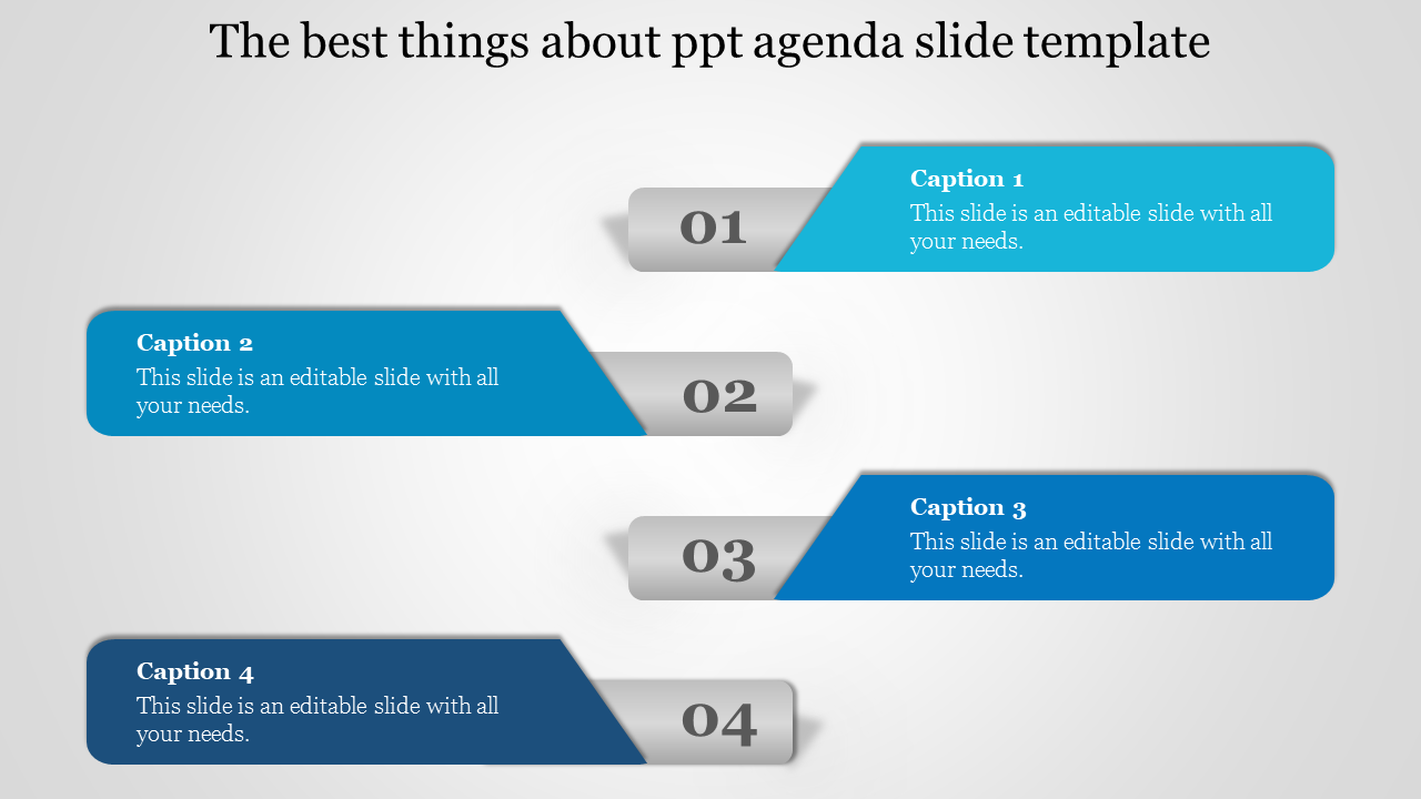 PPT Agenda Slide Template for Meeting Organization