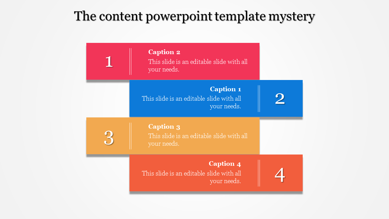 Content PowerPoint Template for Detailed Information Sharing