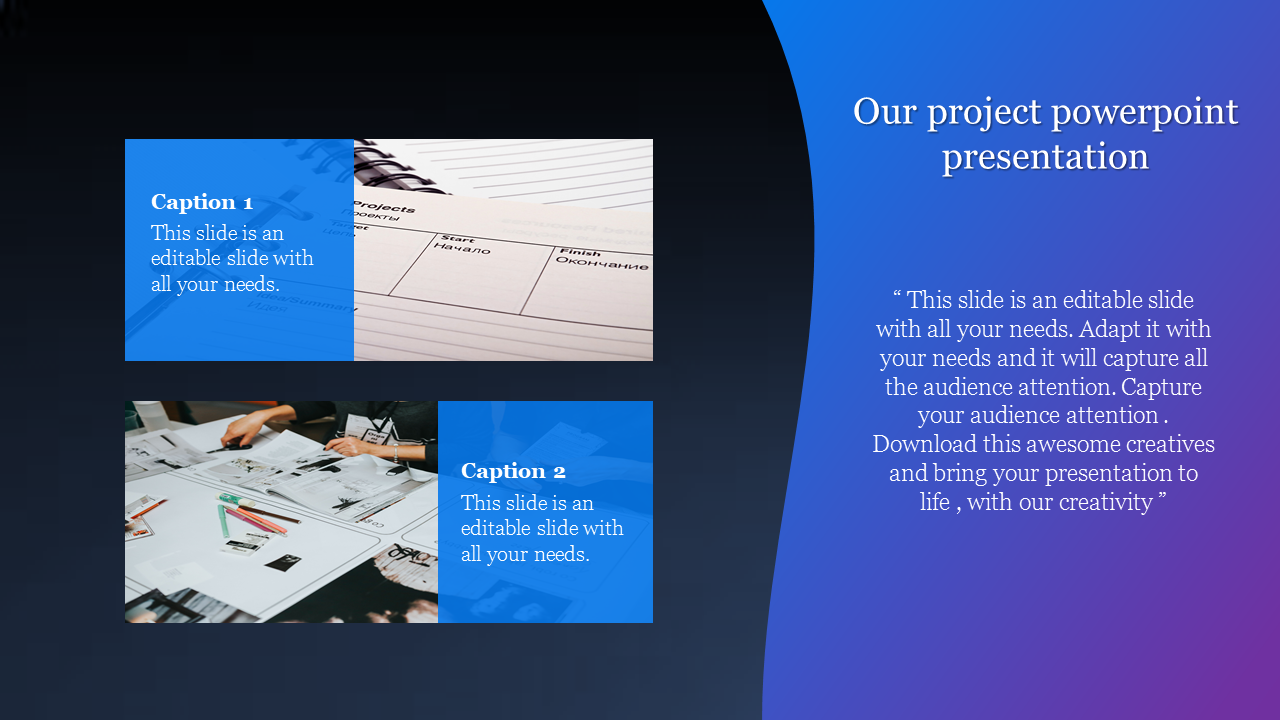 Project PowerPoint Presentation for Comprehensive Overview