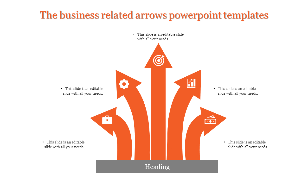 Editable Arrows PPT Templates for Dynamic Presentations