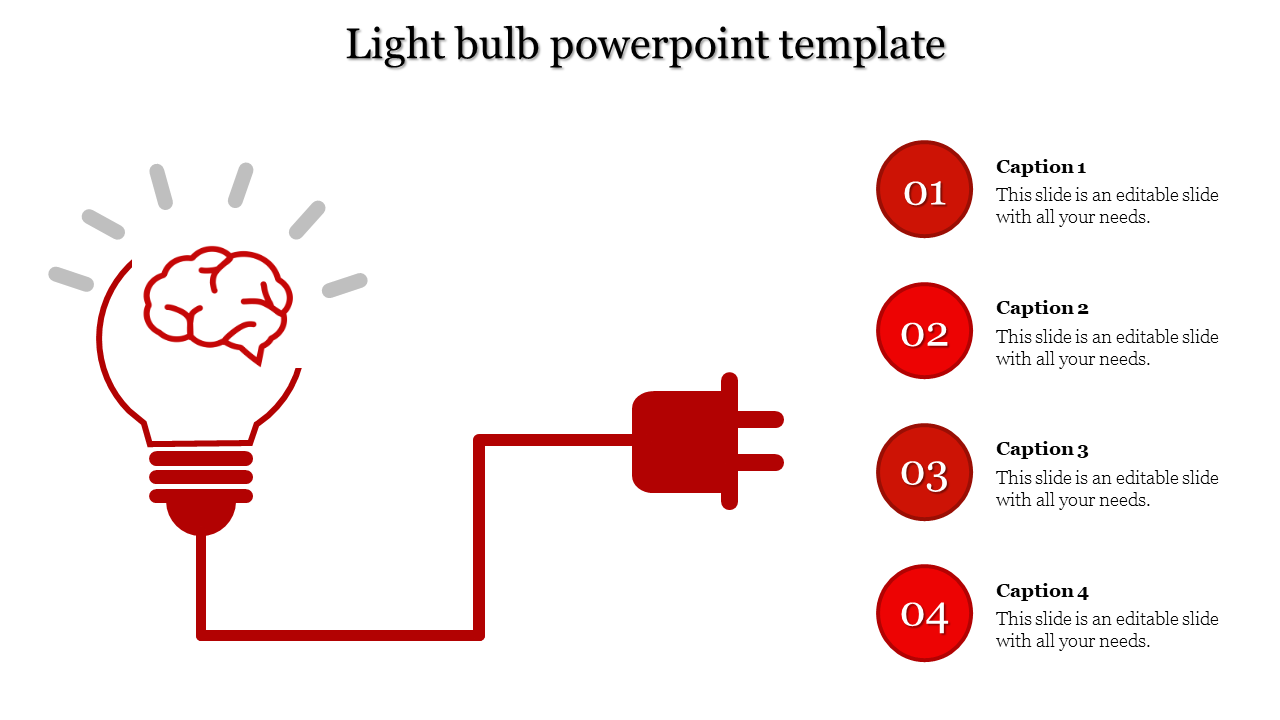 Polished Light Bulb PowerPoint Template 