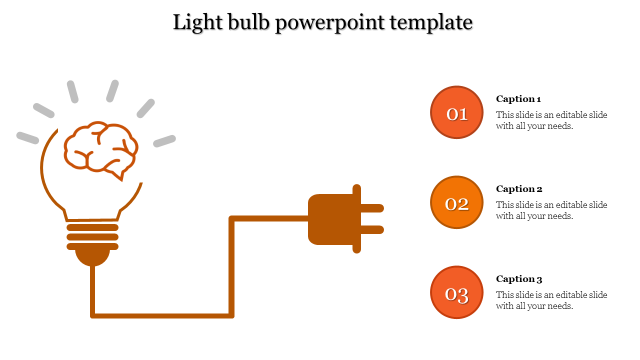 Modern Light Bulb PowerPoint Template for Inspiration