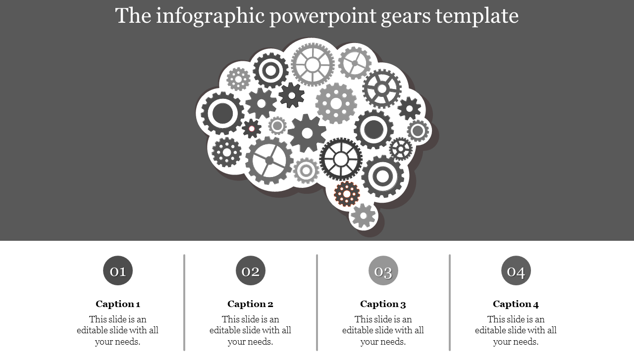 Simple and Stunning PowerPoint Gears Template Slides