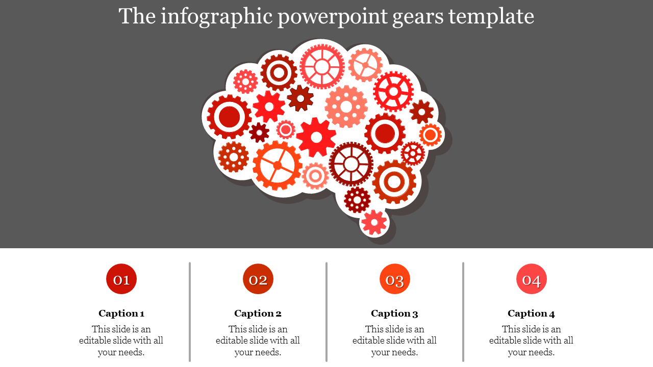 Creative PowerPoint Gears Template for Business Operations