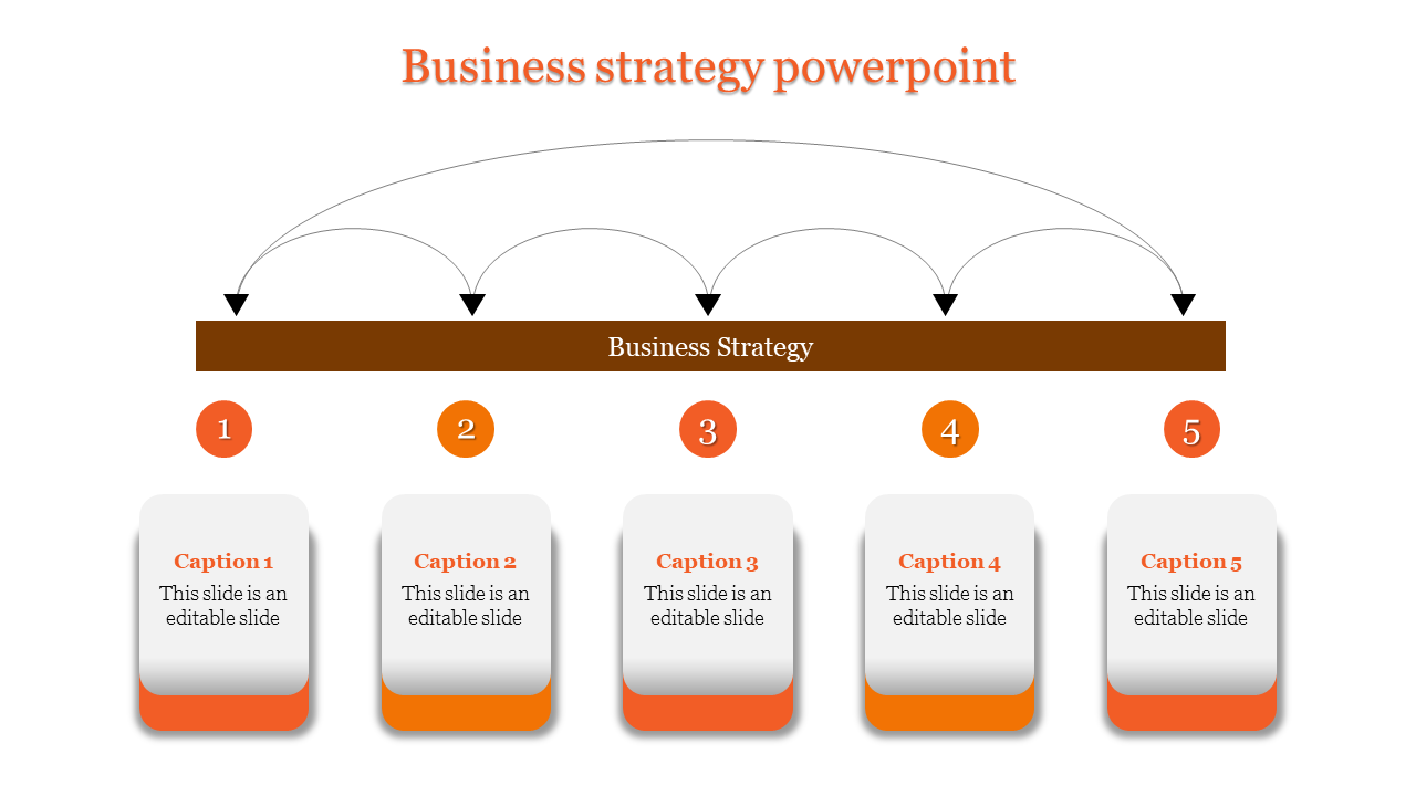 Creative Business Strategy PowerPoint With Five Nodes