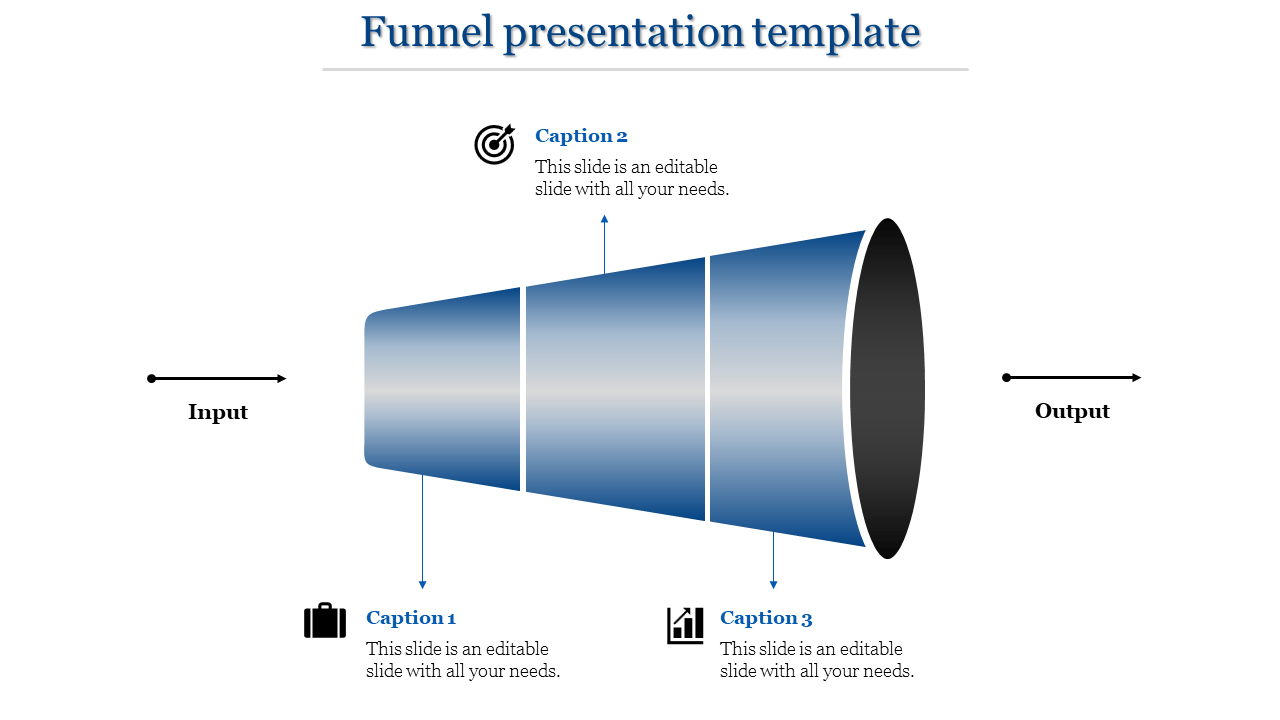 Funnel Presentation Template for Visualizing Sales Processes