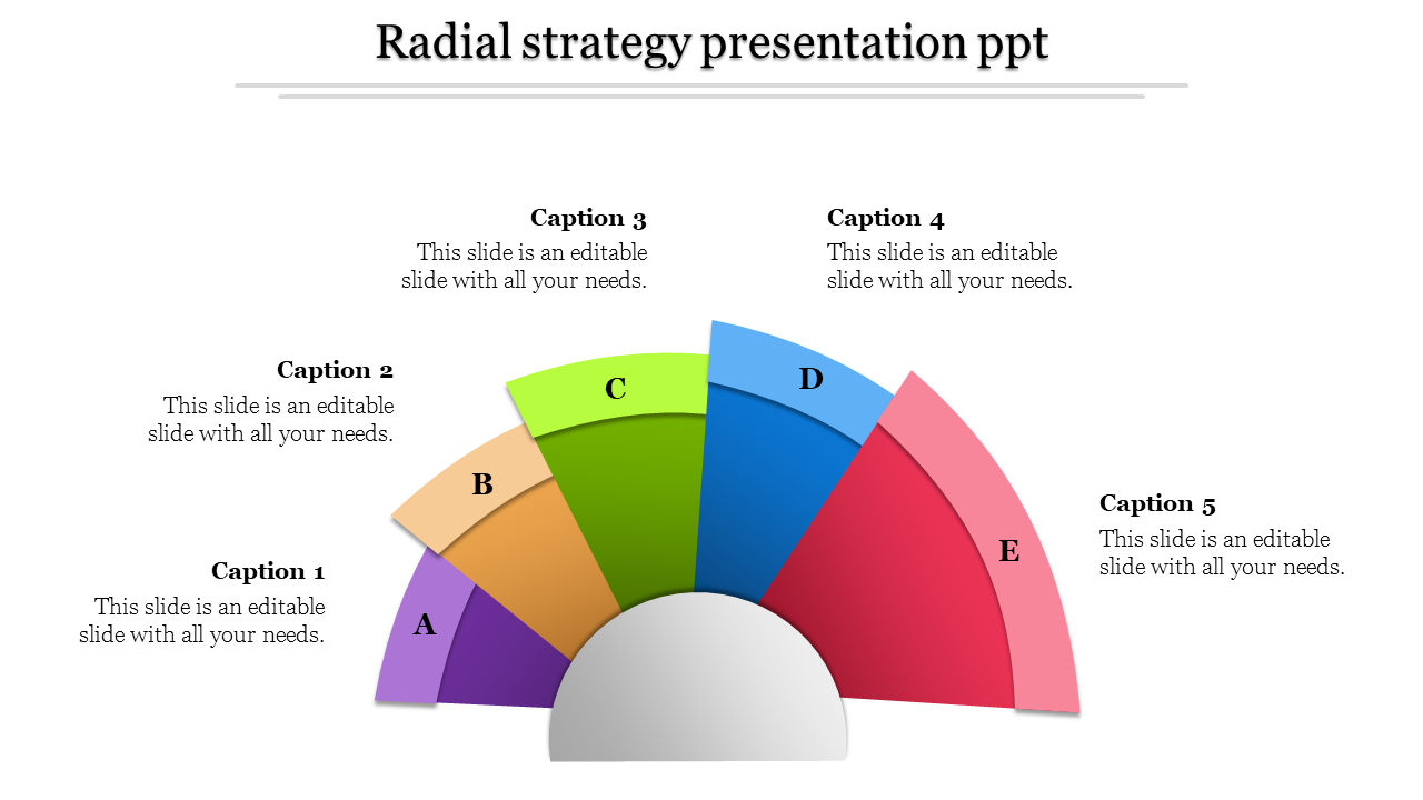 Four radial square PowerPoint Diagram Template