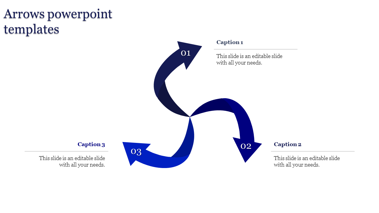 Creative Arrows PowerPoint Templates for Data Presentation