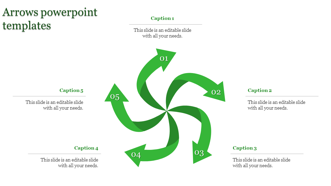 Spiral Arrows PowerPoint Templates for Effective Visuals