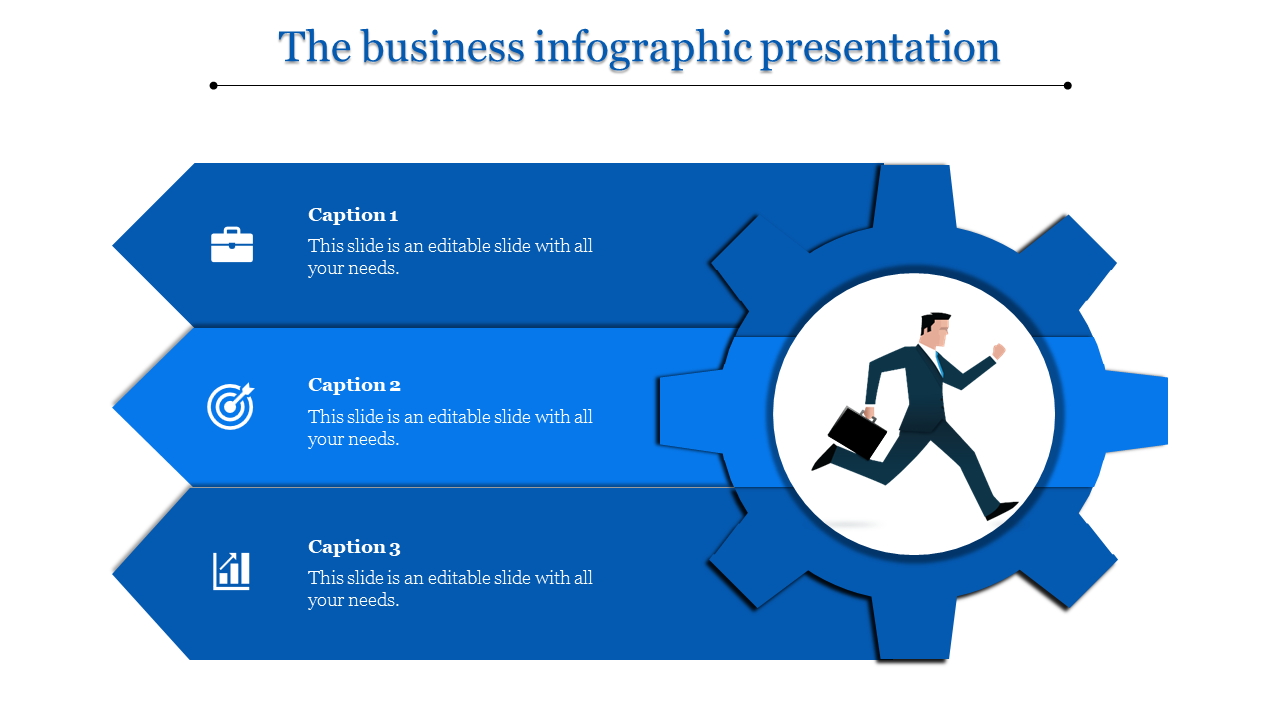 Inventive Infographic Presentation with Three Nodes Slide