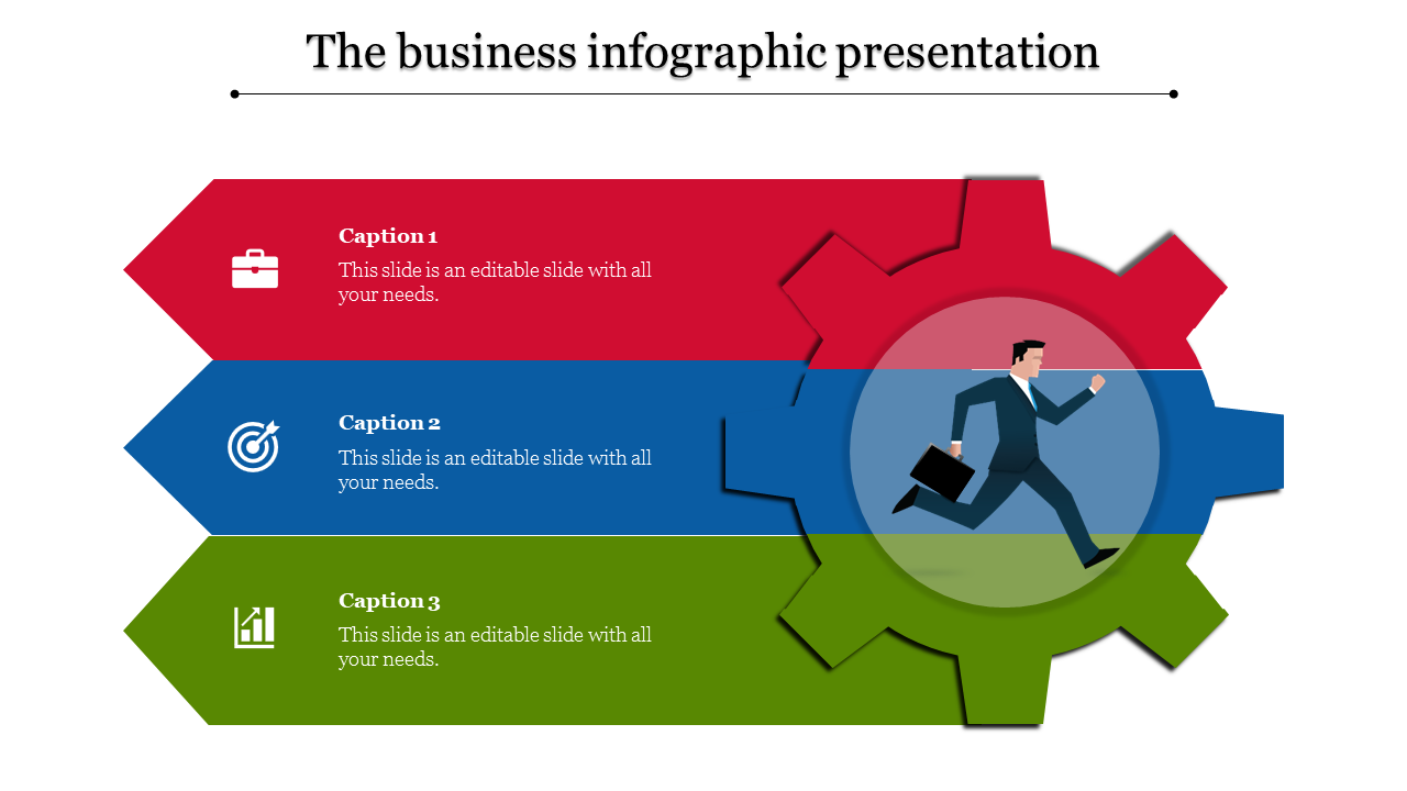 Infographic PPT Presentation Template with Three Nodes