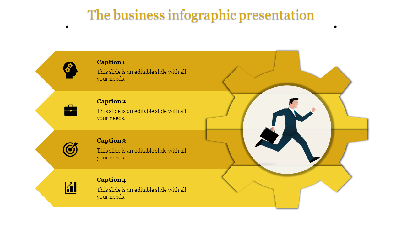 Inventive Infographic Presentation Template with Four Node