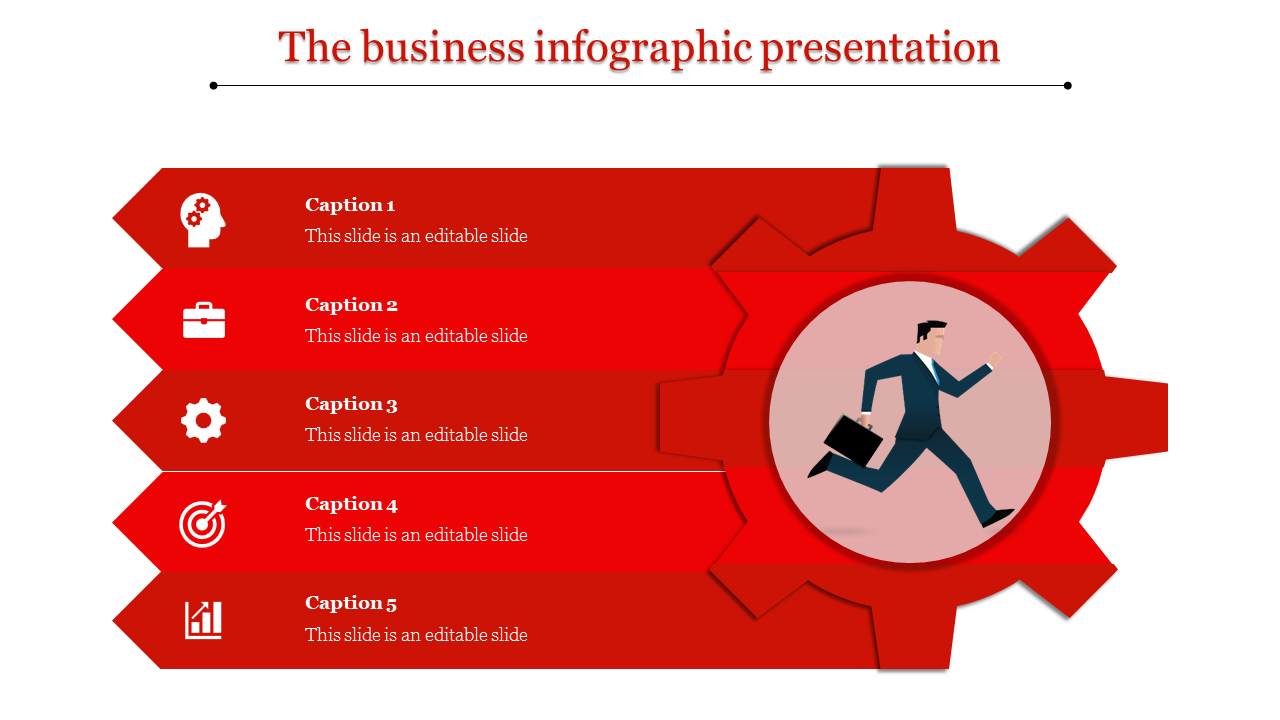 Innovative Infographic Presentation Template with Five Nodes