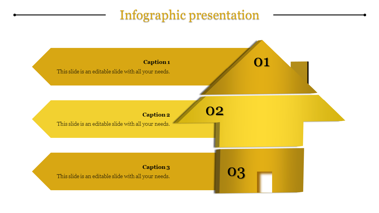 Editable Infographic PowerPoint Template with Three Nodes