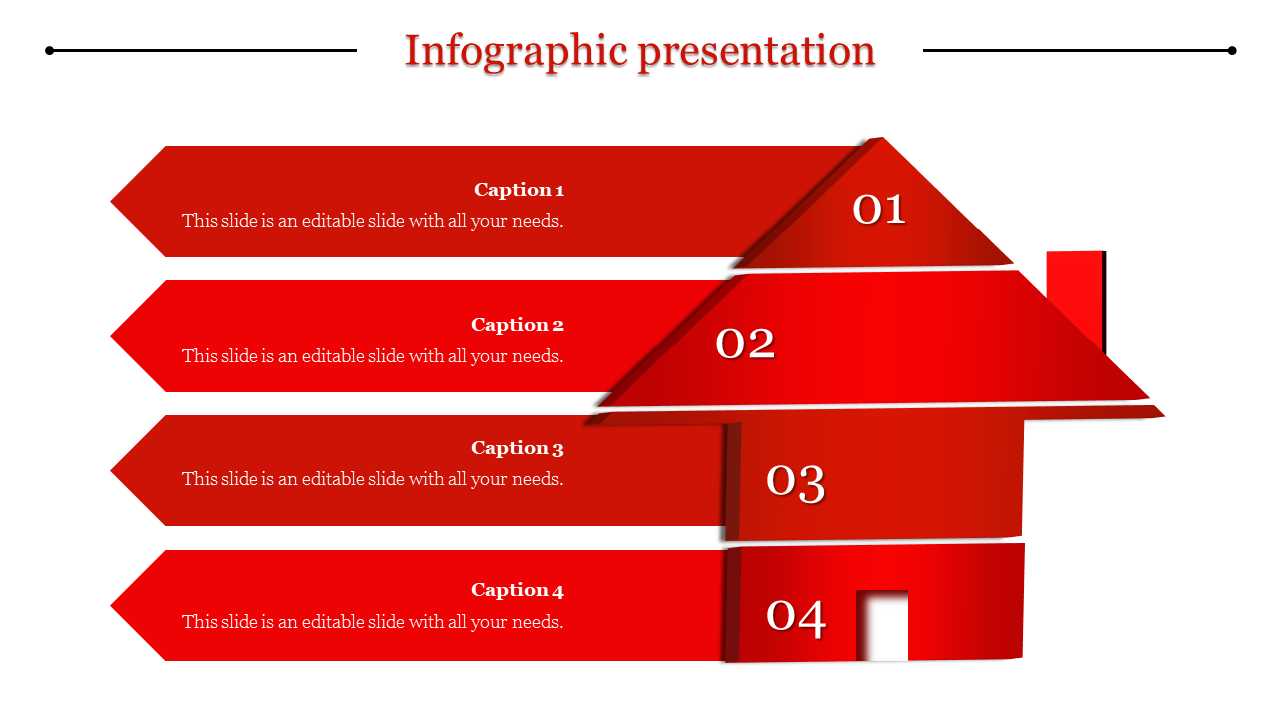 Inventive Infographic Presentation Template on House Model