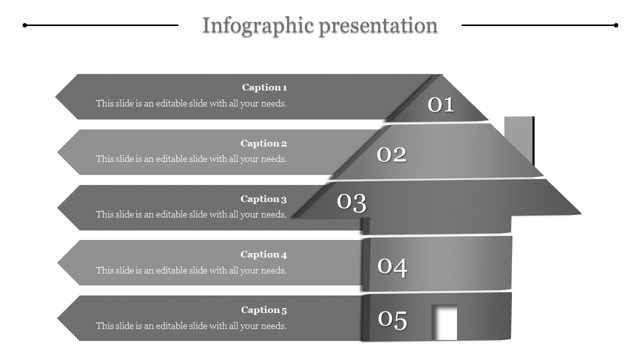 Grey Arrow Infographic Presentation Template and Google Slides