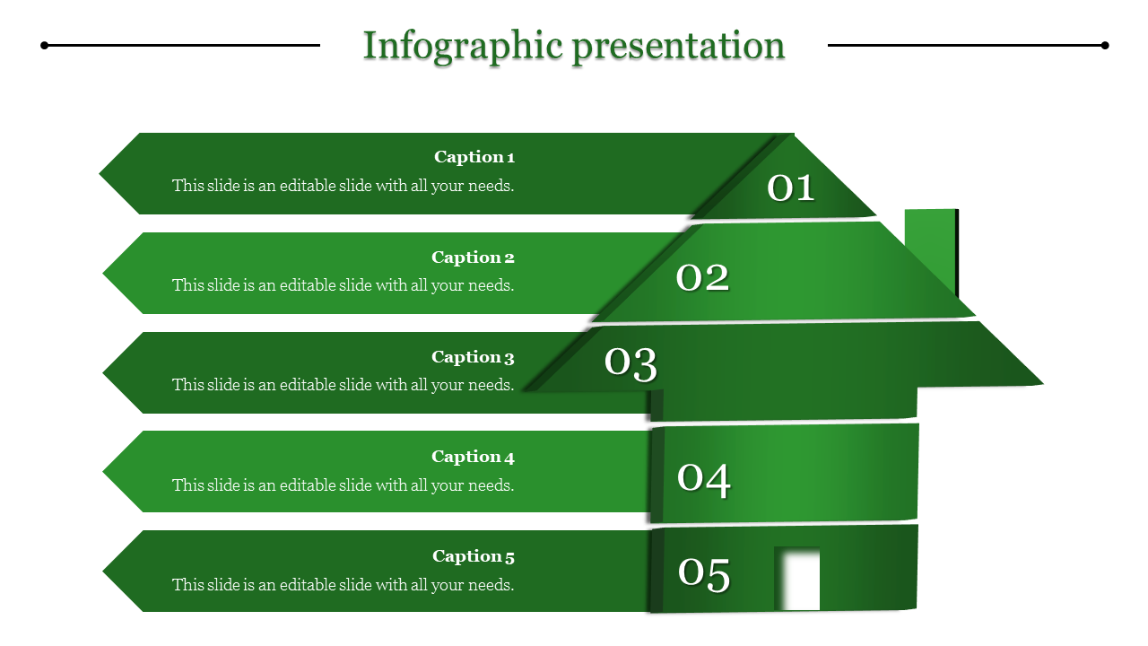 Inventive Infographic Presentation Template with Five Node