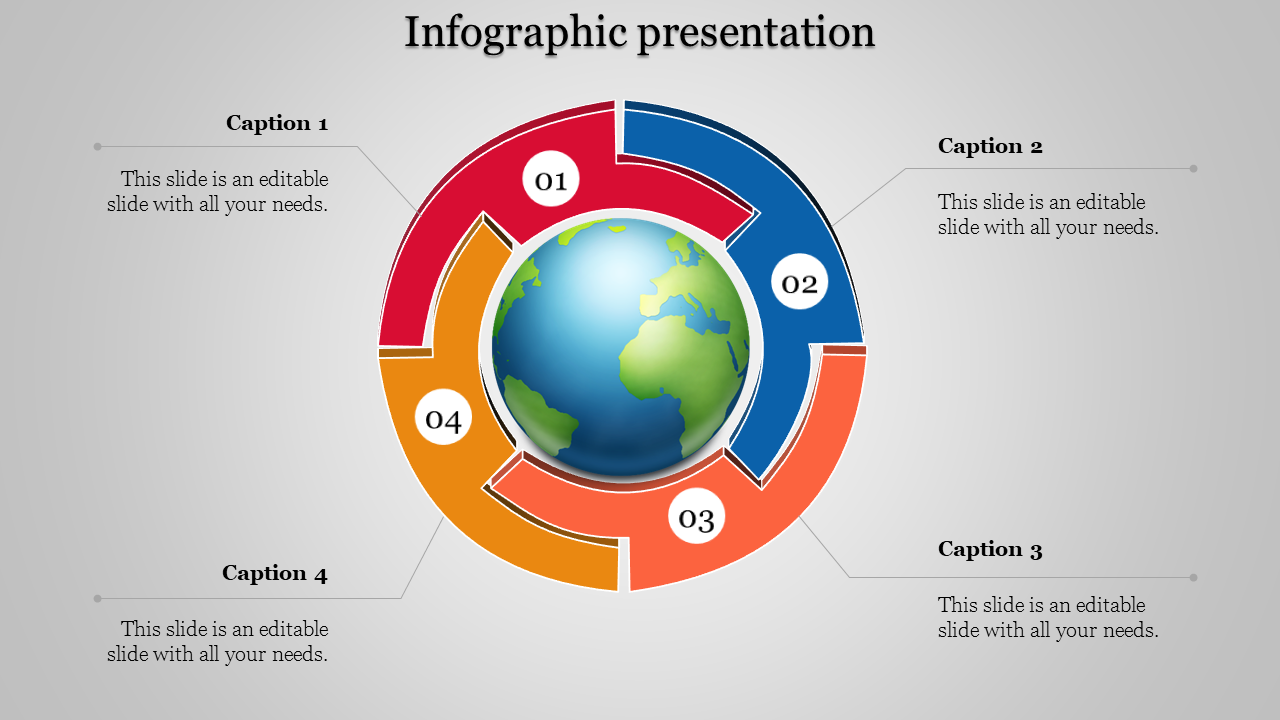 Innovative Infographic Presentation Template with Four Nodes