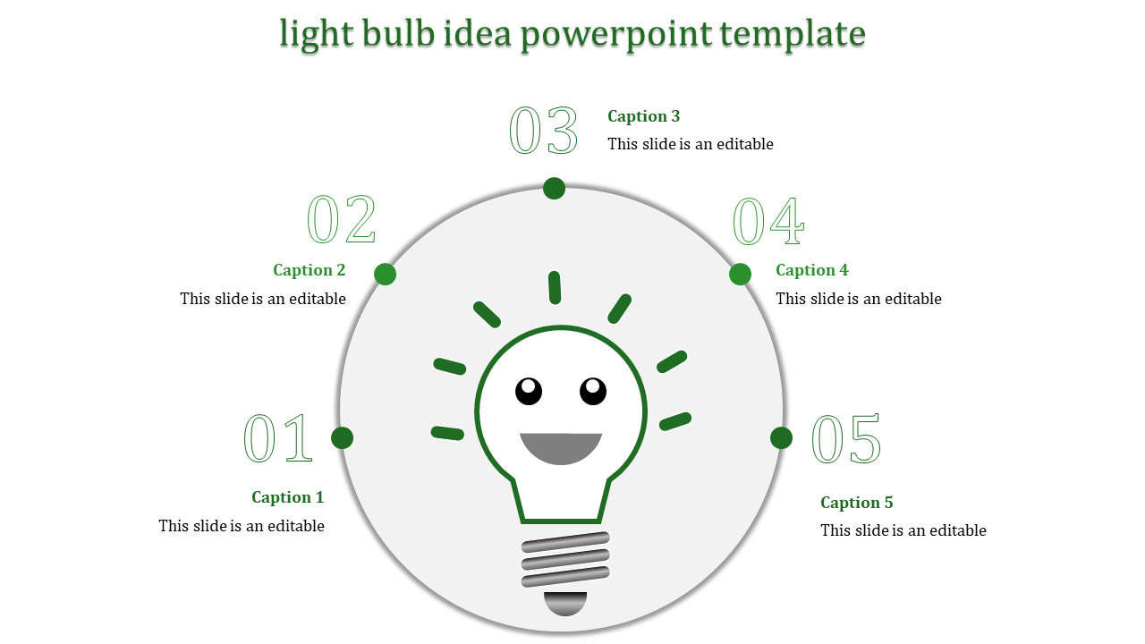 Light Bulb Idea PowerPoint Template for Innovation