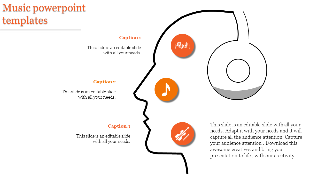 Customized Music PowerPoint Templates Presentation