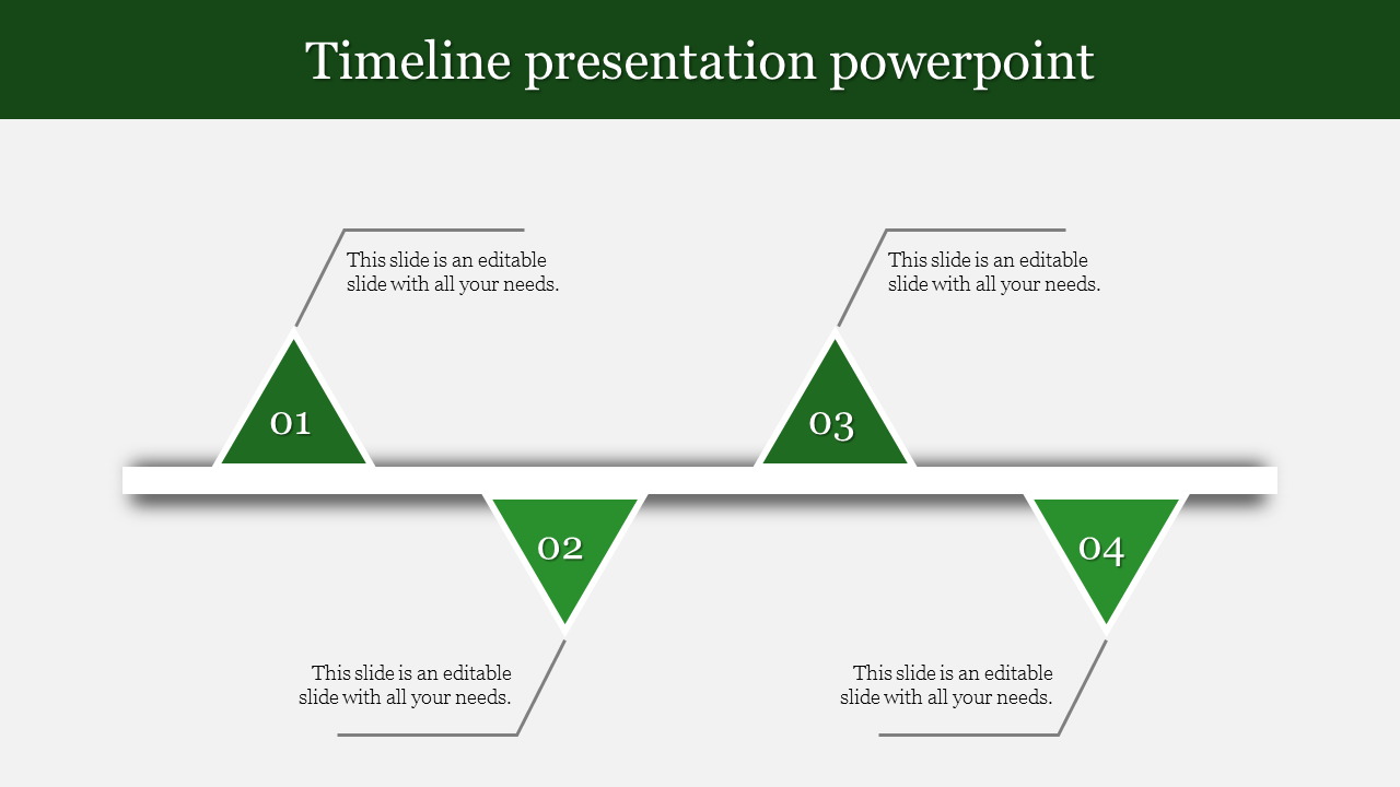 Four Noded Timeline Presentation PPT for Project Timelines