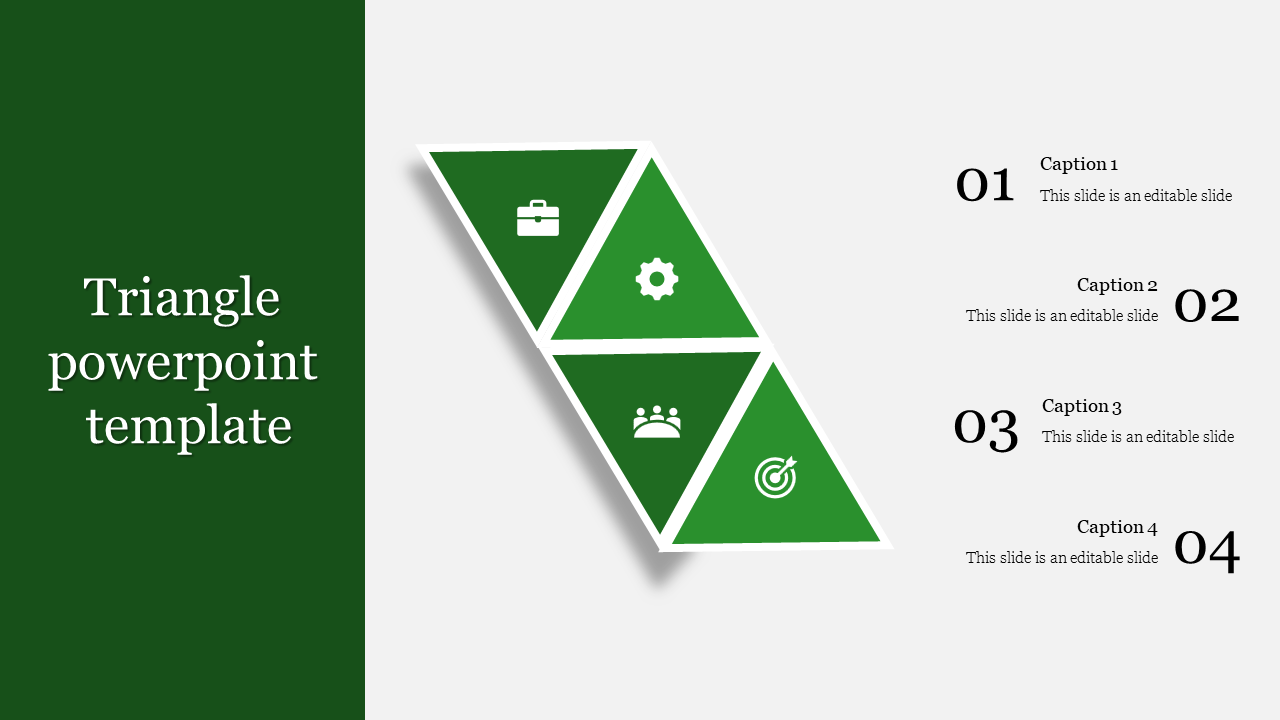 Customized Triangle PowerPoint Template Presentation