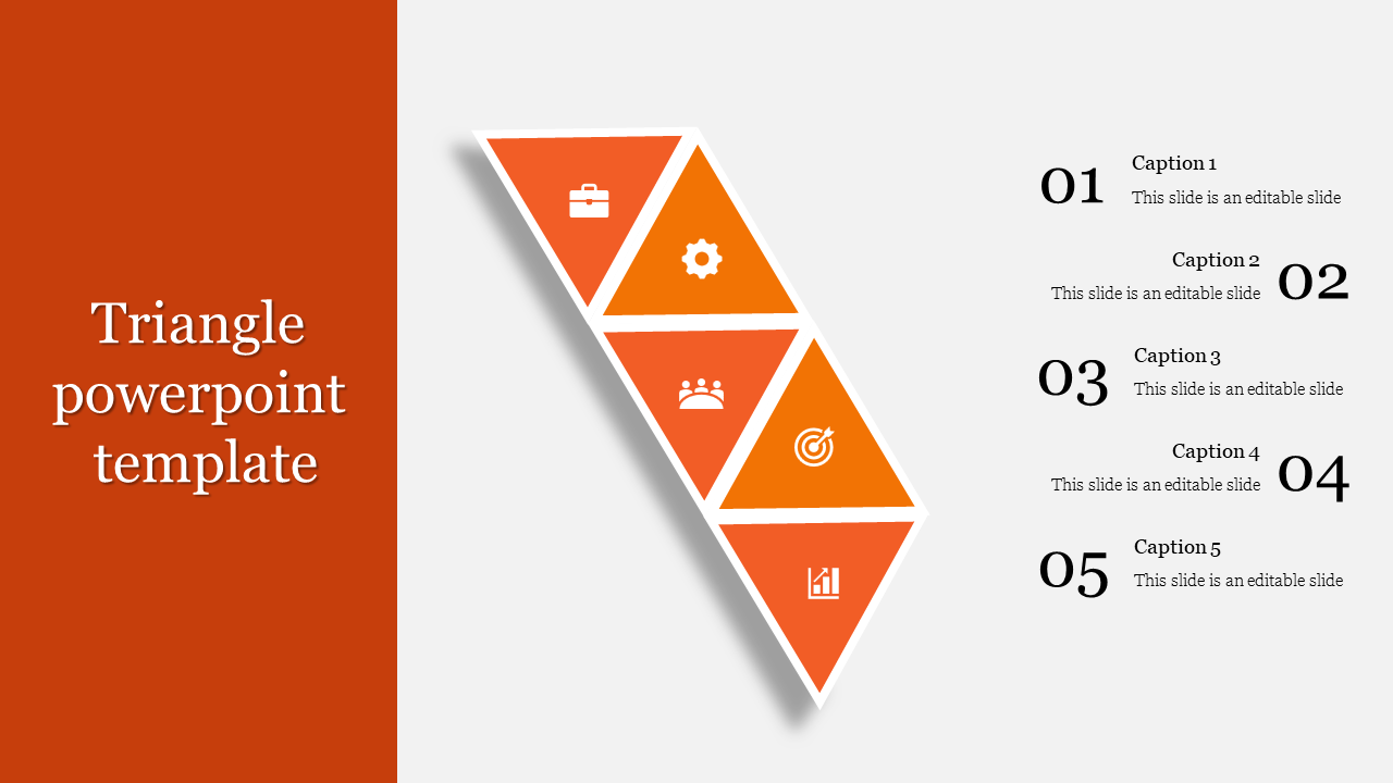 5 Level Triangle PowerPoint Template and Google Slides Themes